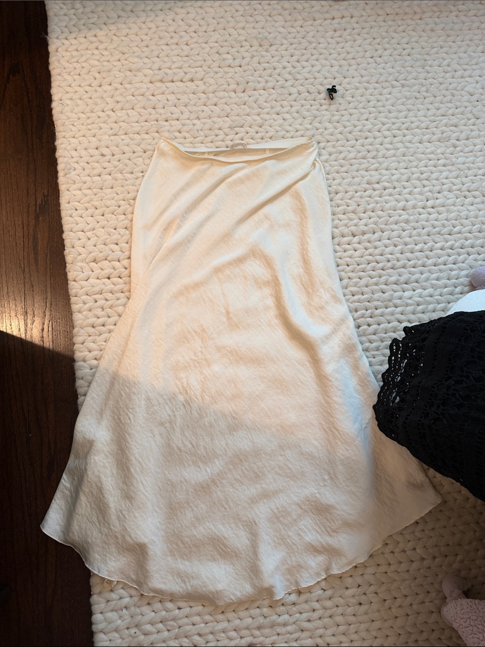 Free People Cream A-Line Slip Skirt